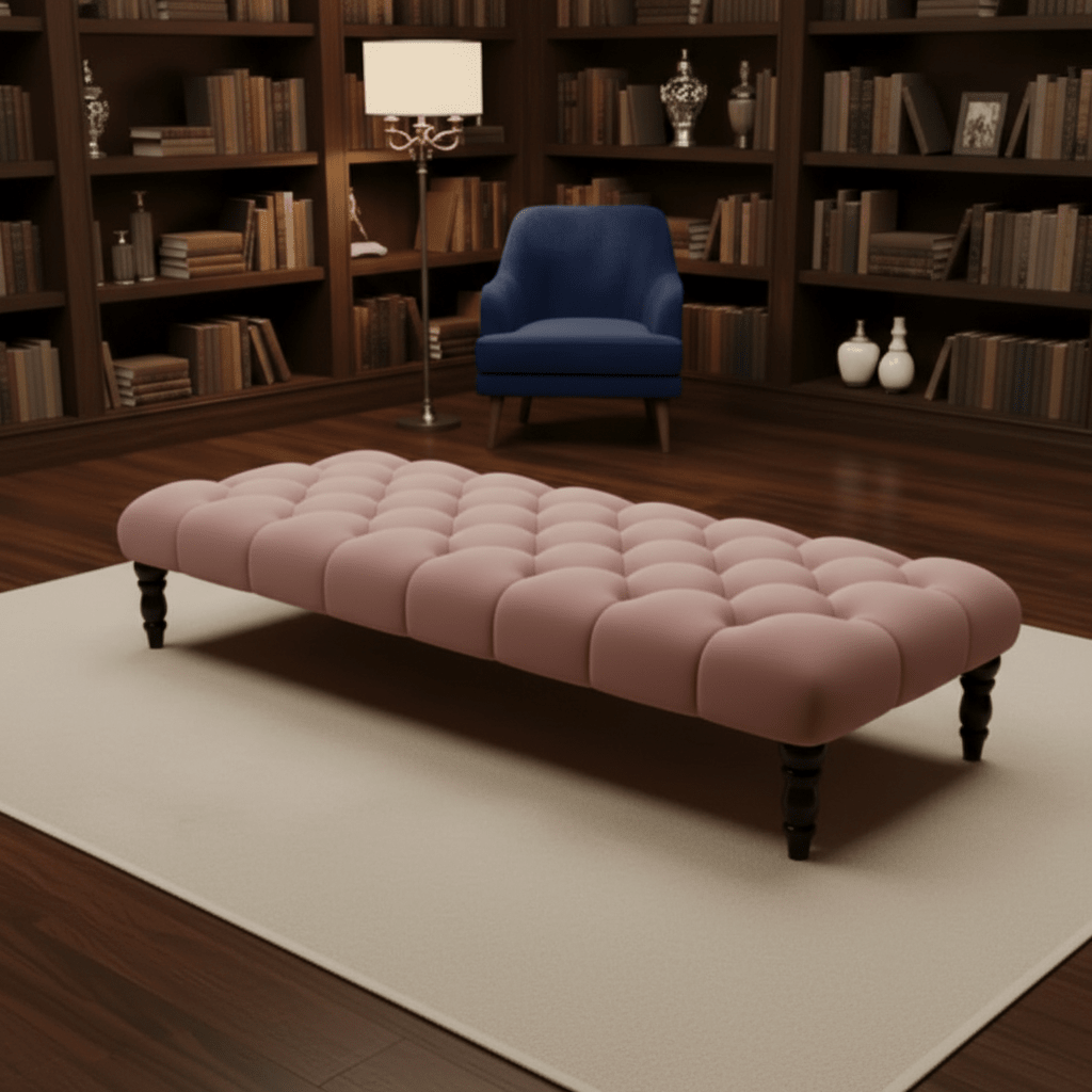 Chesterfield Upholstered Coffee Table Footstool – Luxury Handmade UK Ottoman - ISTOOLS