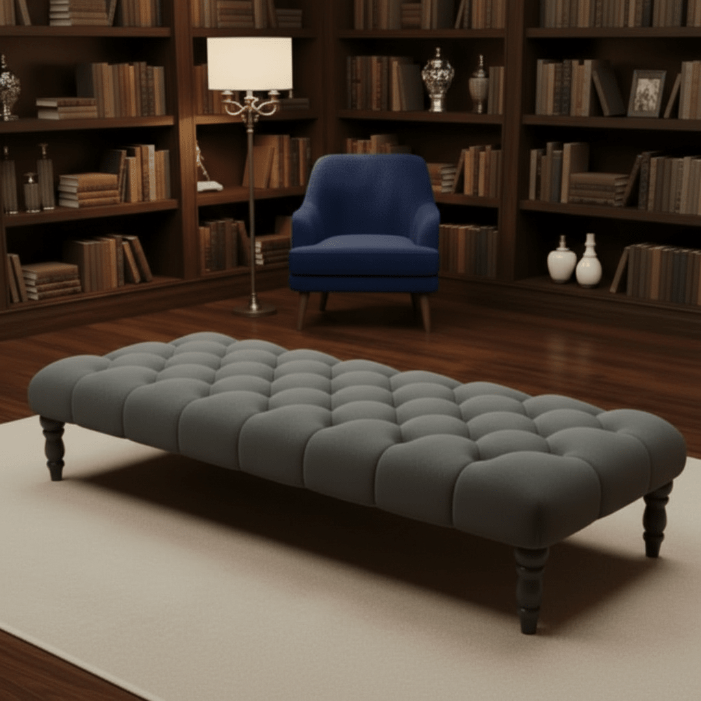 Chesterfield Upholstered Coffee Table Footstool – Luxury Handmade UK Ottoman - ISTOOLS