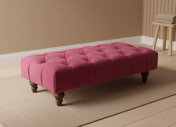 Chesterfield Velvet Storage Ottoman – Luxury British Handmade Footstool Pouffe - ISTOOLS