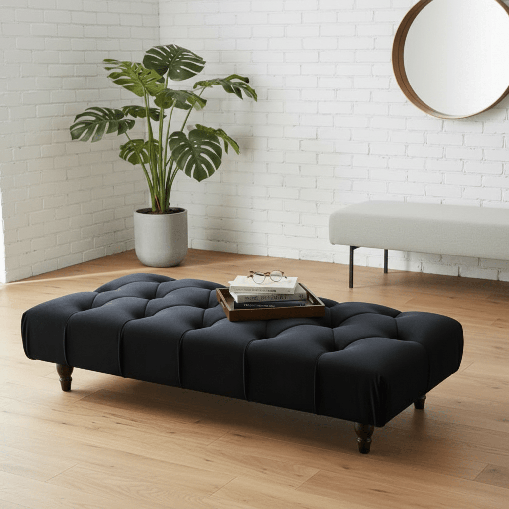 Chesterfield Velvet Storage Ottoman – Luxury British Handmade Footstool Pouffe - ISTOOLS