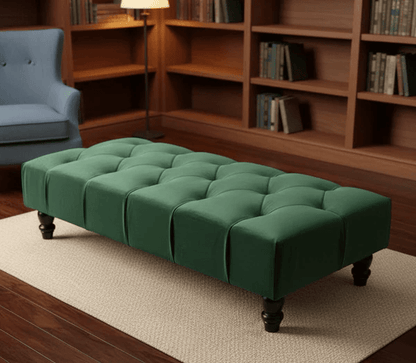 Chesterfield Velvet Storage Ottoman – Luxury British Handmade Footstool Pouffe - ISTOOLS