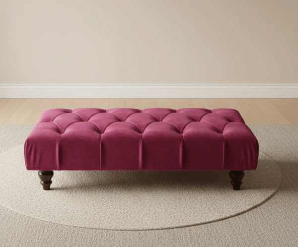Chesterfield Velvet Storage Ottoman – Luxury British Handmade Footstool Pouffe - ISTOOLS
