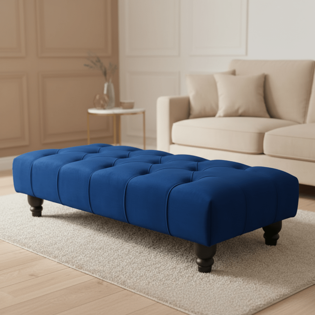 Chesterfield Velvet Storage Ottoman – Luxury British Handmade Footstool Pouffe - ISTOOLS