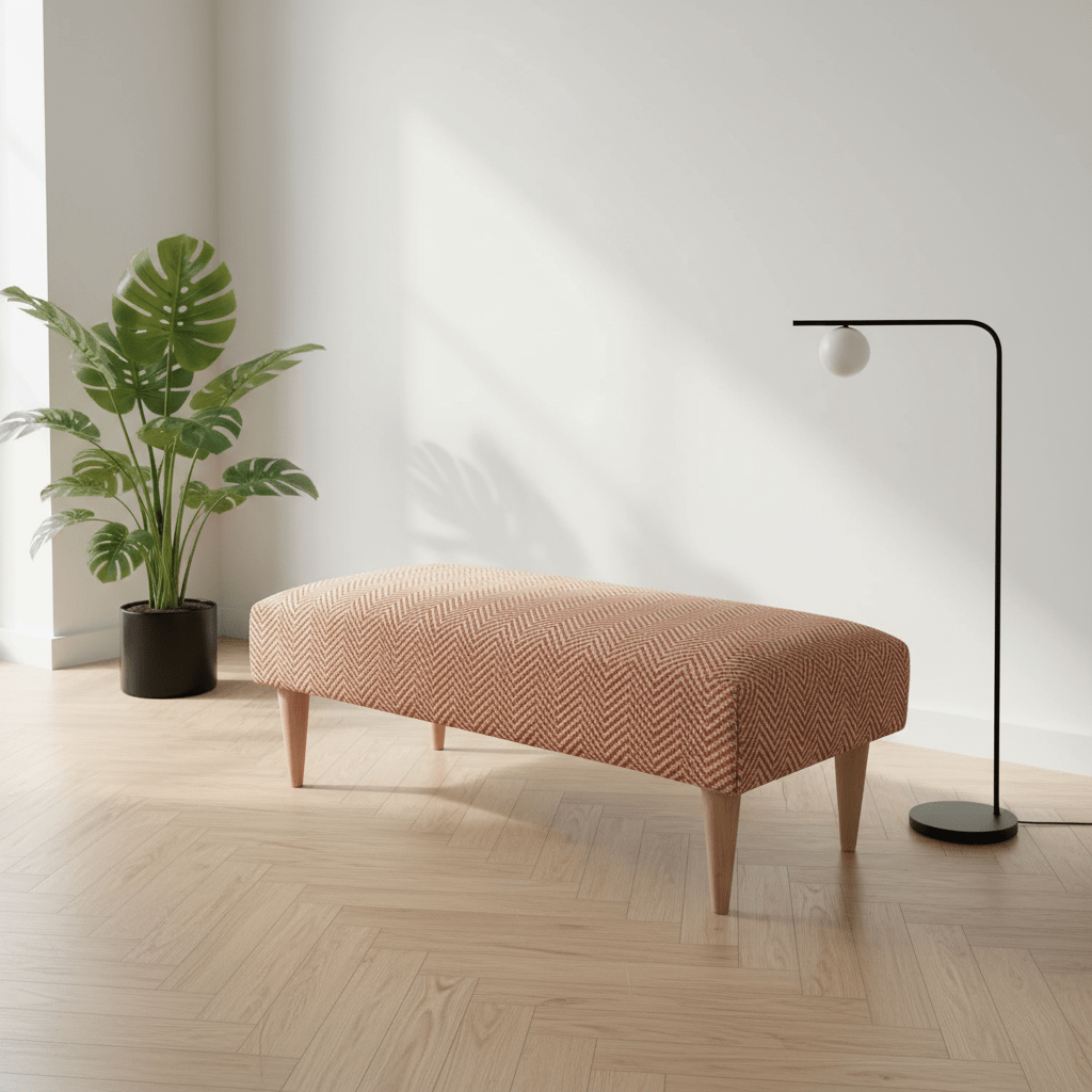 Chic Decorative Seating Ottoman Bench – Stylish Non - Storage Footstool for Master Bedrooms - ISTOOLS