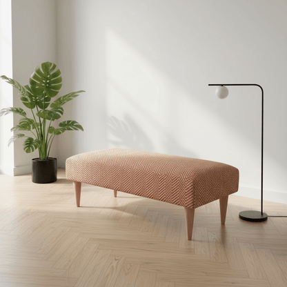 Chic Decorative Seating Ottoman Bench – Stylish Non - Storage Footstool for Master Bedrooms - ISTOOLS