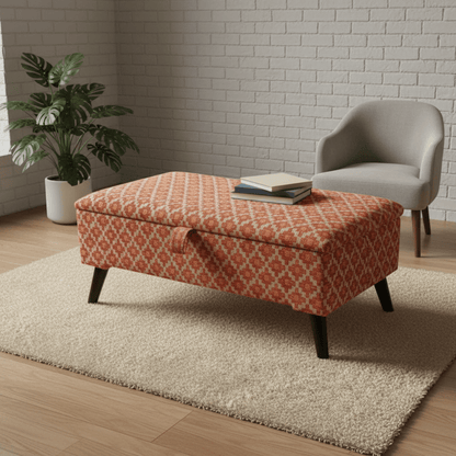 Chic Interior Decor Piece Storage Ottoman – Multi - Purpose Footstool & Seat with Hidden Storage - ISTOOLS