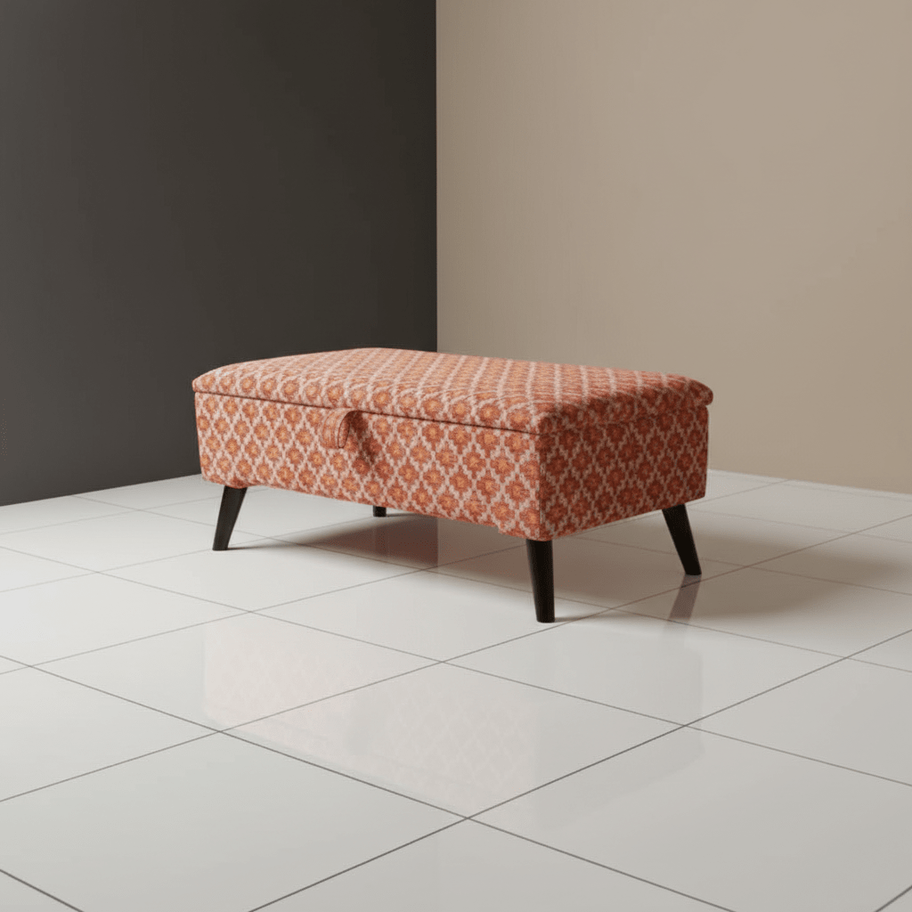 Chic Interior Decor Piece Storage Ottoman – Multi - Purpose Footstool & Seat with Hidden Storage - ISTOOLS