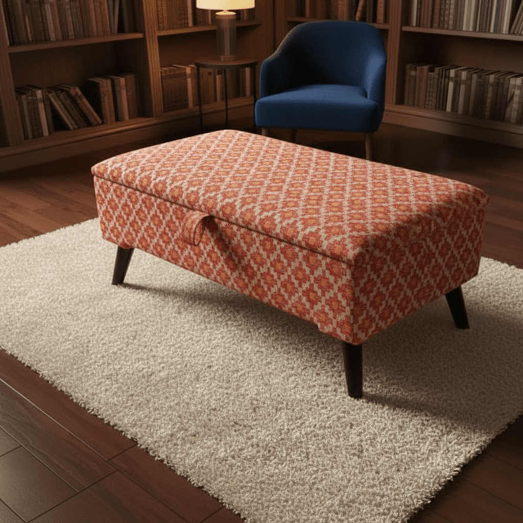 Chic Interior Decor Piece Storage Ottoman – Multi - Purpose Footstool & Seat with Hidden Storage - ISTOOLS