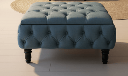 Coffee table Chesterfield Ottoman Storage Square seat - ISTOOLS