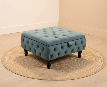 Coffee table Chesterfield Ottoman Storage Square seat - ISTOOLS