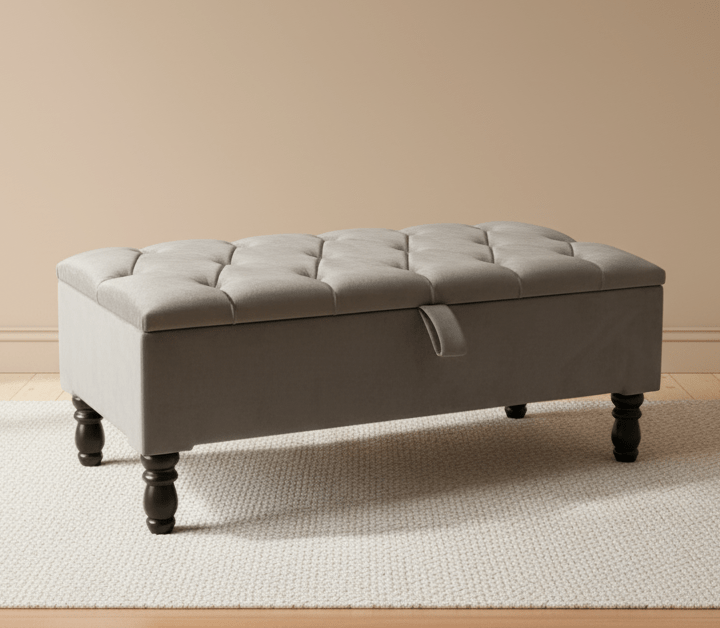 Multi-functional storage ottoman bench perfect for UK flats and small spaces - ISTOOLS