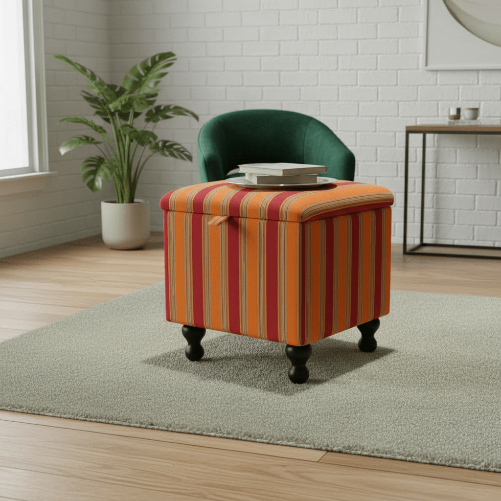 Conservatory Accent Furniture – Vibrant Storage Ottoman & Footstool for Sunrooms - ISTOOLS