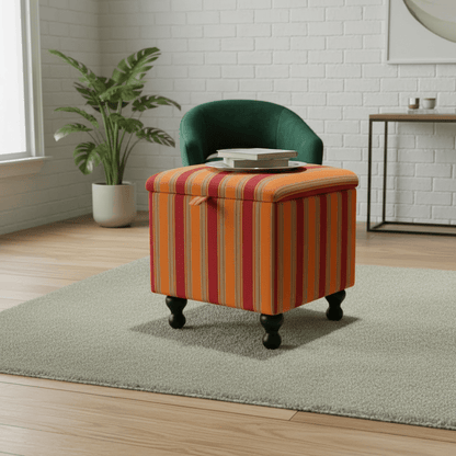 Conservatory Accent Furniture – Vibrant Storage Ottoman & Footstool for Sunrooms - ISTOOLS