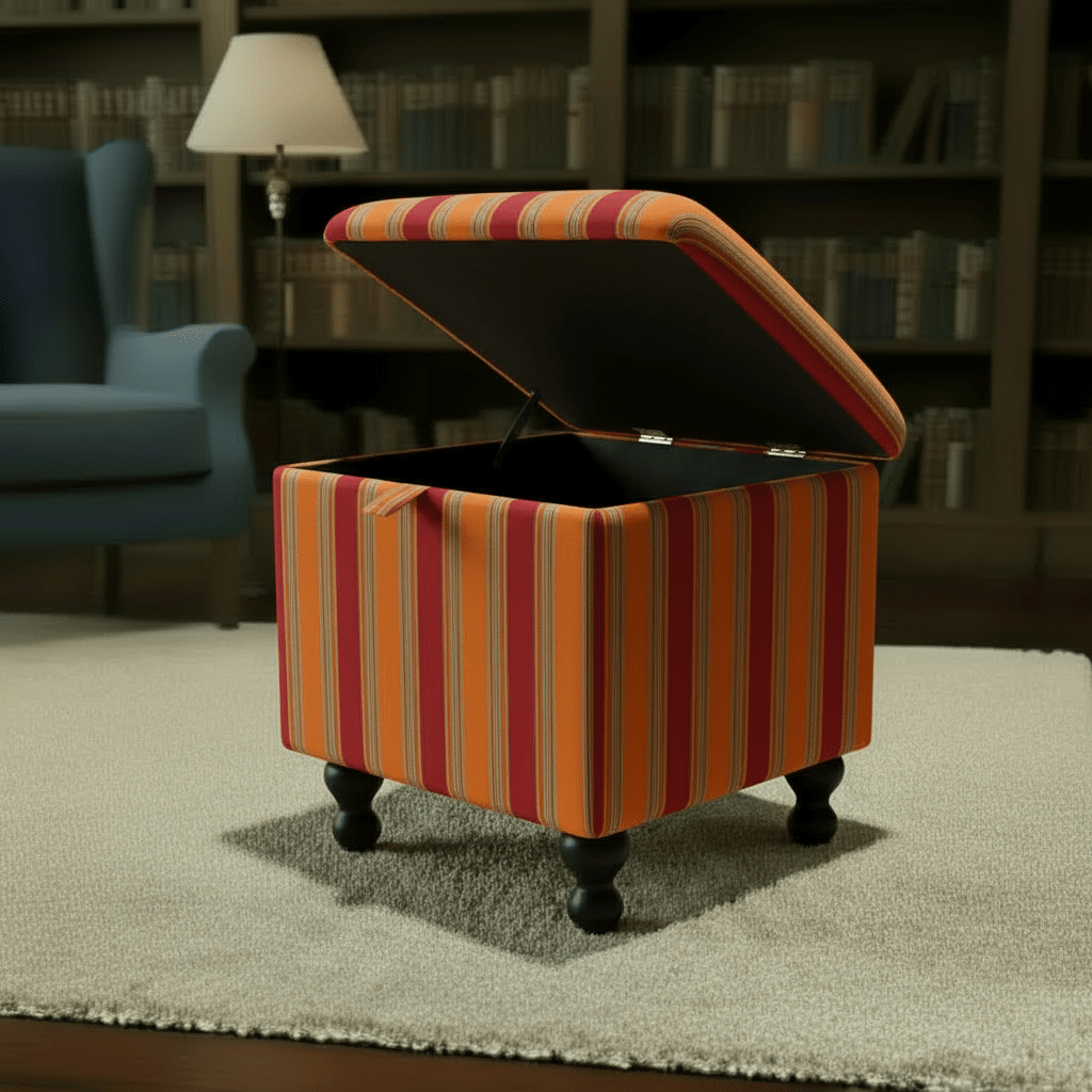 Conservatory Accent Furniture – Vibrant Storage Ottoman & Footstool for Sunrooms - ISTOOLS