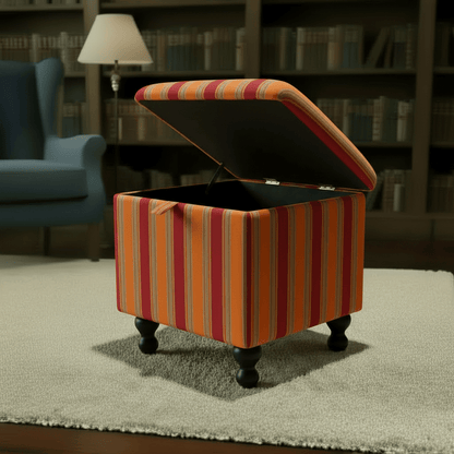 Conservatory Accent Furniture – Vibrant Storage Ottoman & Footstool for Sunrooms - ISTOOLS