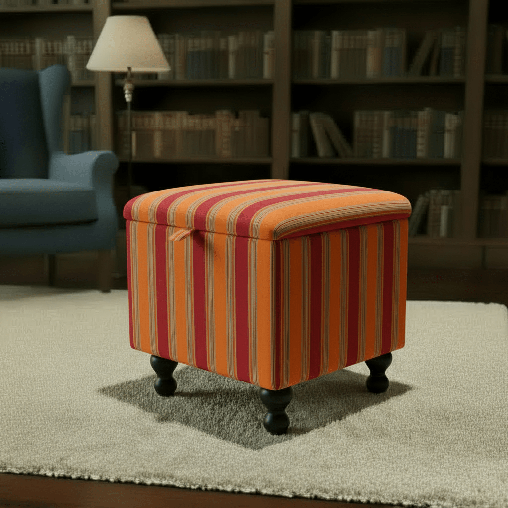 Conservatory Accent Furniture – Vibrant Storage Ottoman & Footstool for Sunrooms - ISTOOLS