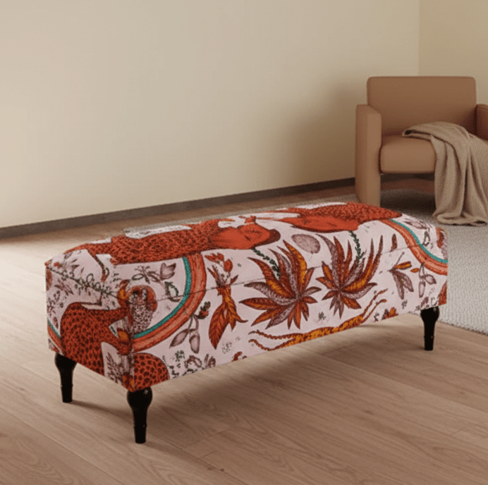 CONTACT US | MADE TO MEASURE | lynx fabric , Zambezi multicolour Ottoman coffee table with Storage | Patterned Footstool - ISTOOLS