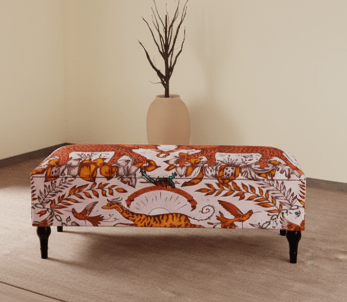 CONTACT US | MADE TO MEASURE | lynx fabric , Zambezi multicolour Ottoman coffee table with Storage | Patterned Footstool - ISTOOLS