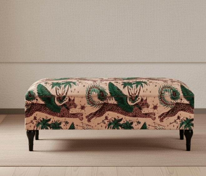 Contacy us , PREMIUM MADE TO MEASURE lynx multicolour Ottoman coffee table with Storage | Patterned Footstool Pouffe | - ISTOOLS