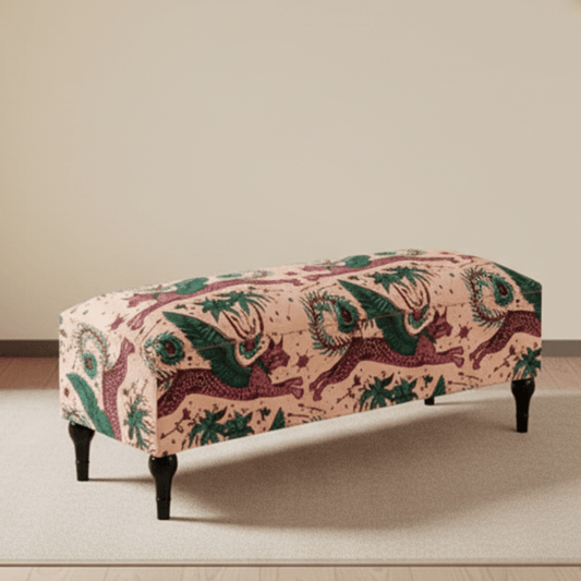 Contacy us , PREMIUM MADE TO MEASURE lynx multicolour Ottoman coffee table with Storage | Patterned Footstool Pouffe | - ISTOOLS