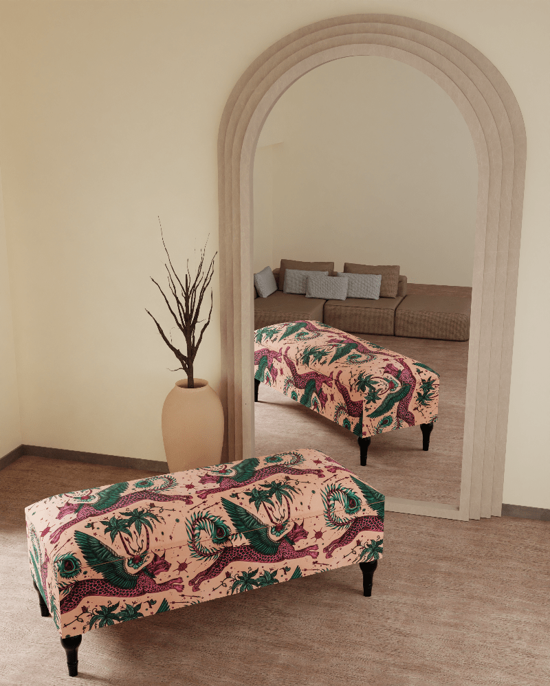 Contacy us , PREMIUM MADE TO MEASURE lynx multicolour Ottoman coffee table with Storage | Patterned Footstool Pouffe | - ISTOOLS