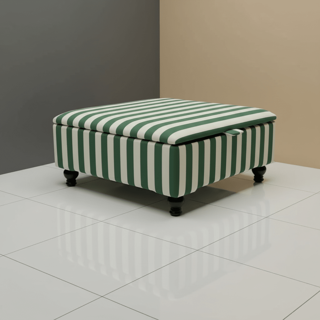 Contemporary Centrepiece Footstool – Wide Surface Storage Ottoman for Living Room - ISTOOLS