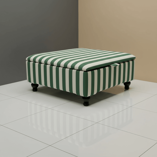 Contemporary Centrepiece Footstool – Wide Surface Storage Ottoman for Living Room - ISTOOLS