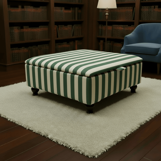 Contemporary Centrepiece Footstool – Wide Surface Storage Ottoman for Living Room - ISTOOLS