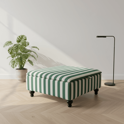 Contemporary Centrepiece Footstool – Wide Surface Storage Ottoman for Living Room - ISTOOLS