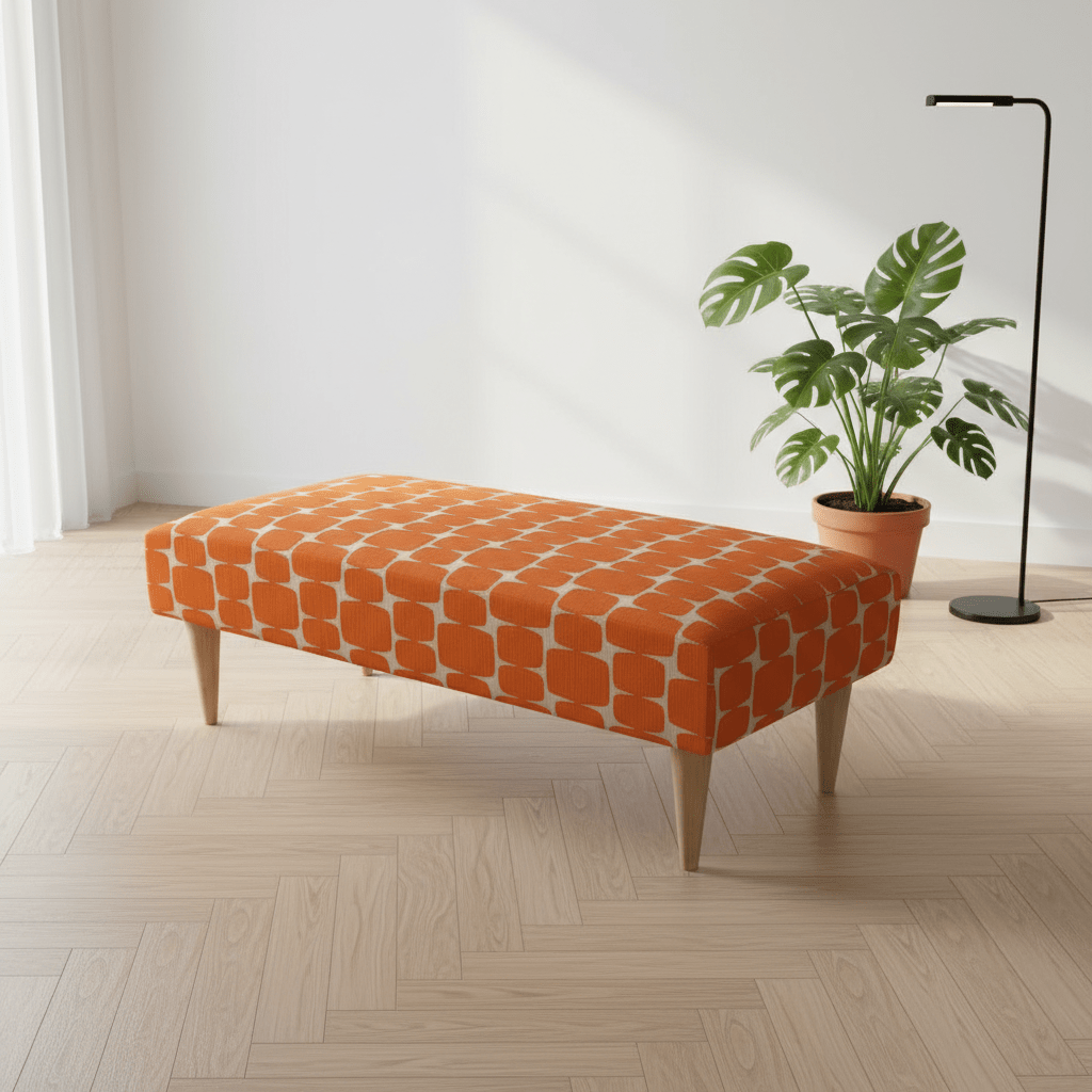 Contemporary Entrance Bench for Stylish Flats – Premium Stitched Lid Ottoman Bench - ISTOOLS