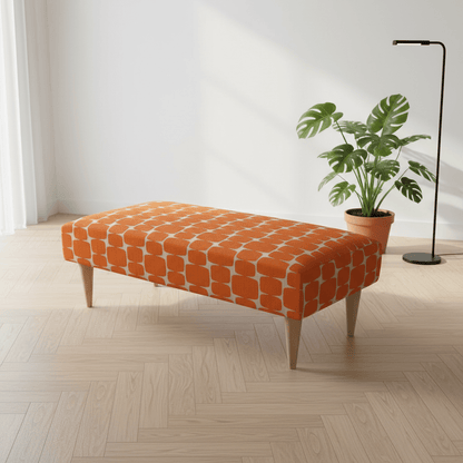 Contemporary Entrance Bench for Stylish Flats – Premium Stitched Lid Ottoman Bench - ISTOOLS