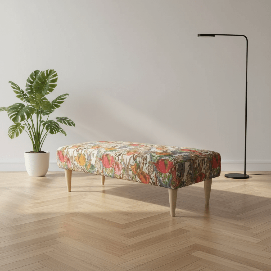 Contemporary Hallway Bench Seat – Multi - Toned Designer Entryway Furniture for Modern Homes - ISTOOLS