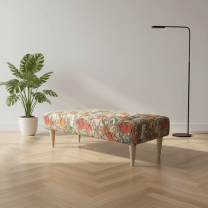 Contemporary Hallway Bench Seat – Multi - Toned Designer Entryway Furniture for Modern Homes - ISTOOLS