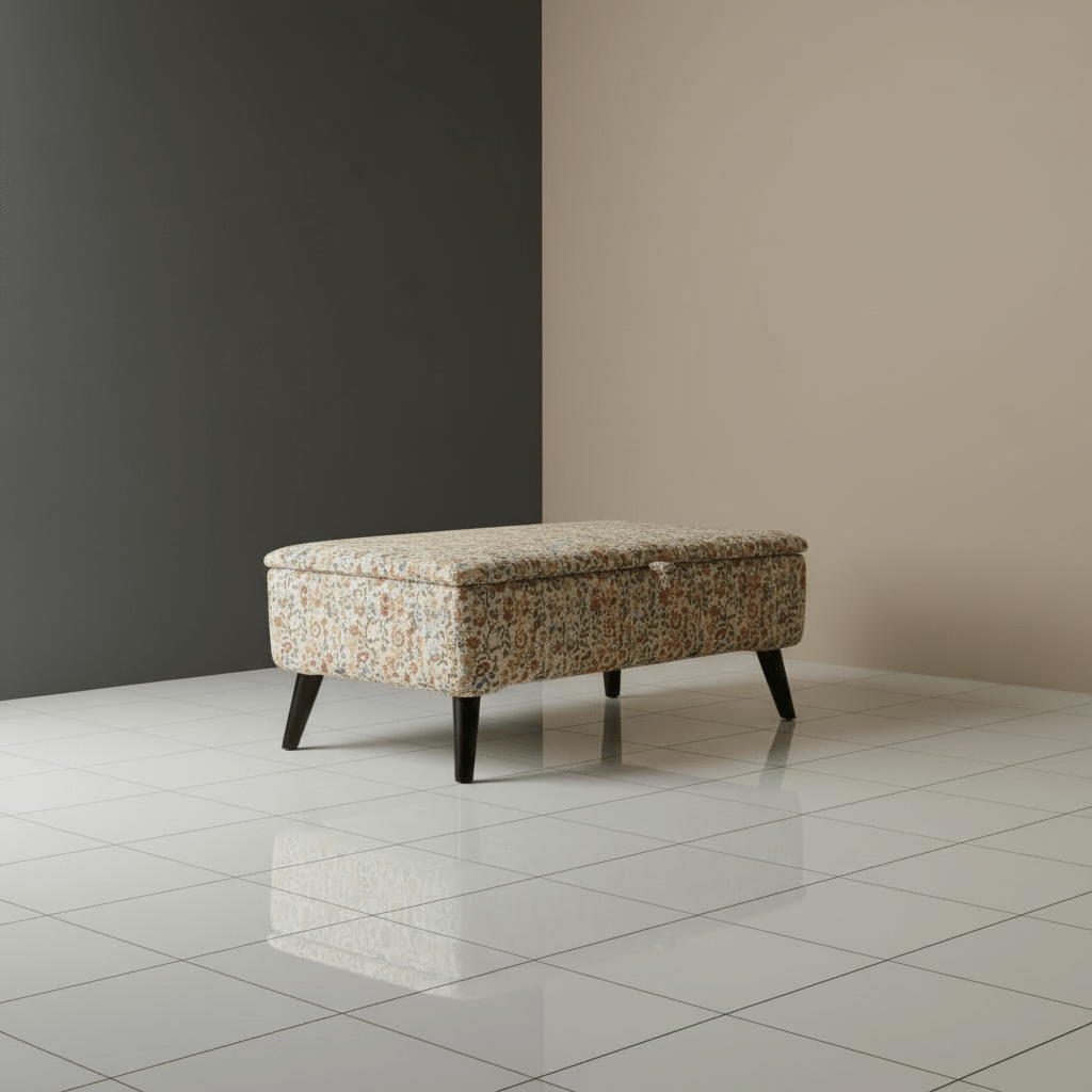 Contemporary Home Office Footrest Stool – Multi - Purpose Ottoman with Hidden Storage - ISTOOLS