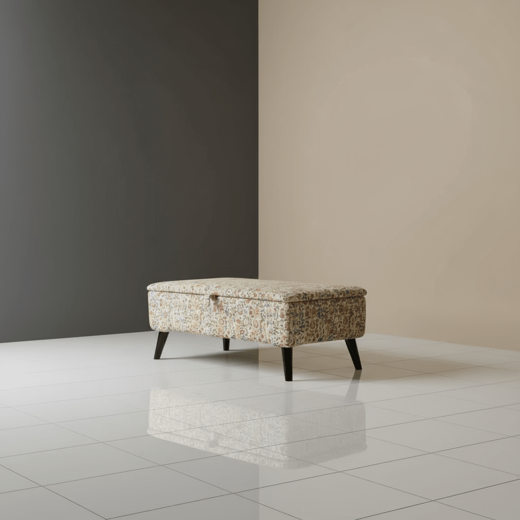 Contemporary Home Office Footrest Stool – Multi - Purpose Ottoman with Hidden Storage - ISTOOLS