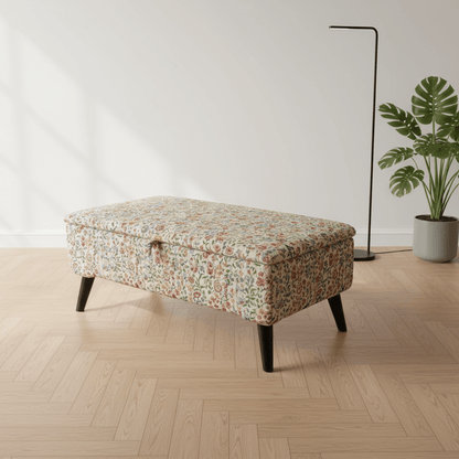 Contemporary Home Office Footrest Stool – Multi - Purpose Ottoman with Hidden Storage - ISTOOLS