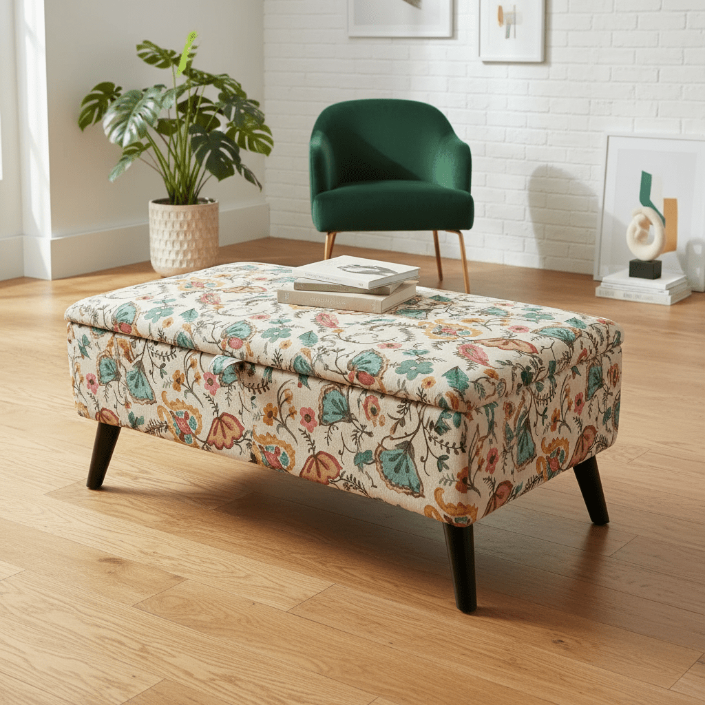 Contemporary Living Room Storage Ottoman – Designer Handcrafted Footstool UK - ISTOOLS