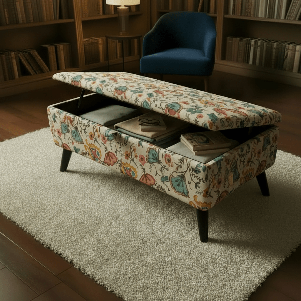 Contemporary Living Room Storage Ottoman – Designer Handcrafted Footstool UK - ISTOOLS