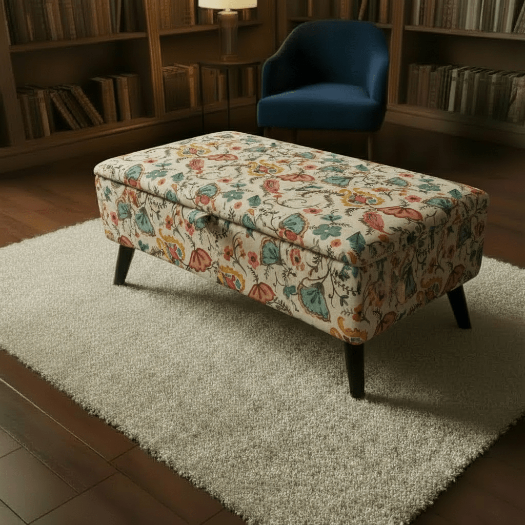 Contemporary Living Room Storage Ottoman – Designer Handcrafted Footstool UK - ISTOOLS