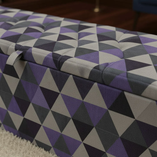 Contemporary Multi - Toned Ottoman Storage Box UK Made - ISTOOLS