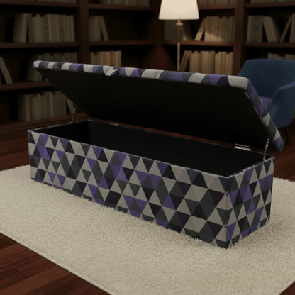 Contemporary Multi - Toned Ottoman Storage Box UK Made - ISTOOLS