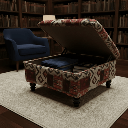 Contemporary Ottoman Blanket Box Hand - Finished Plain Fabric - ISTOOLS