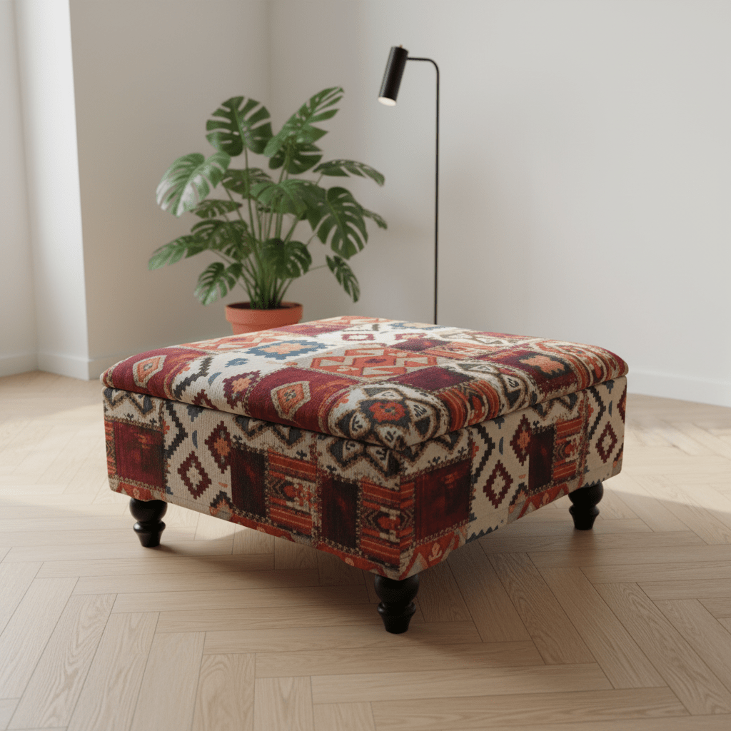 Contemporary Ottoman Blanket Box Hand - Finished Plain Fabric - ISTOOLS