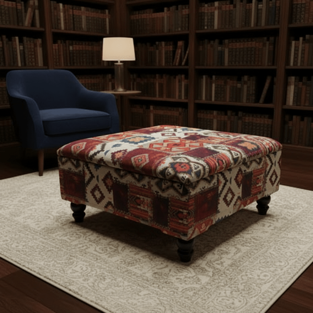 Contemporary Ottoman Blanket Box Hand - Finished Plain Fabric - ISTOOLS