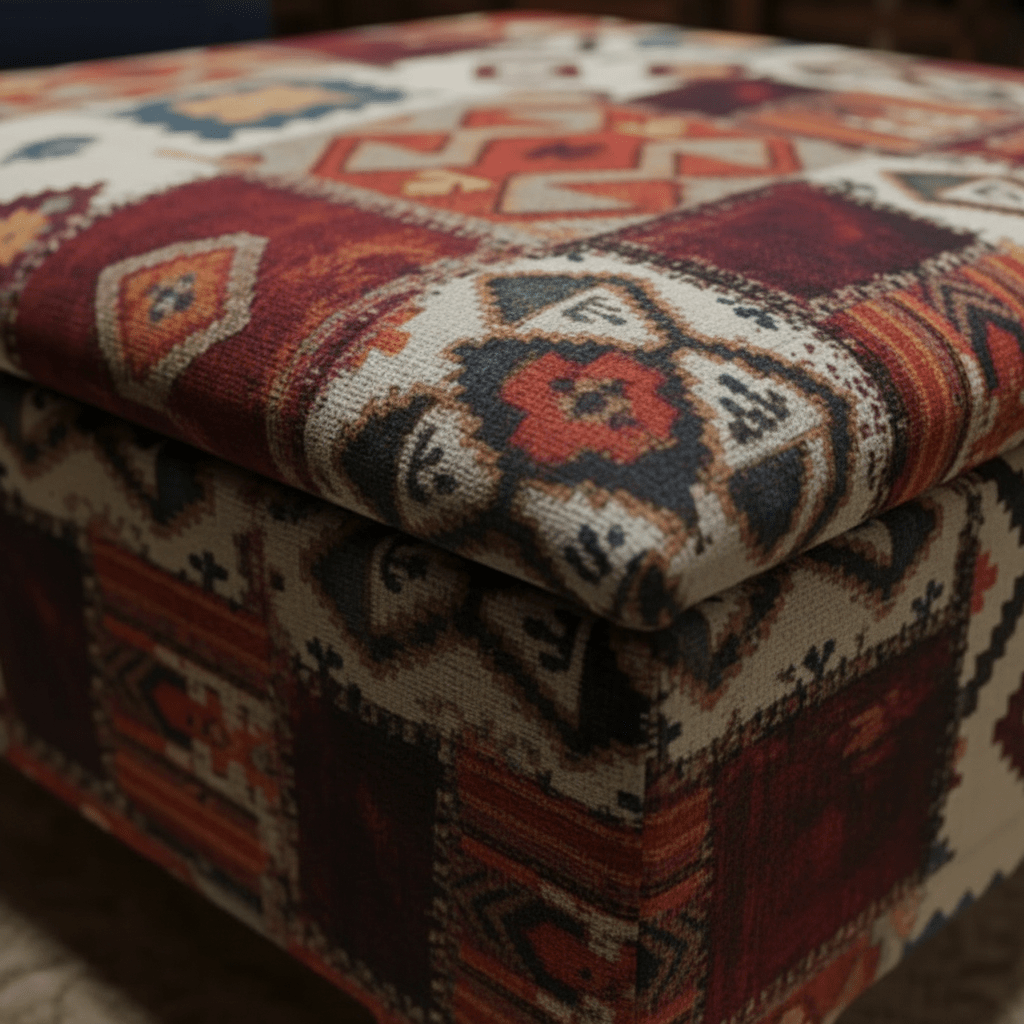 Contemporary Ottoman Blanket Box Hand - Finished Plain Fabric - ISTOOLS