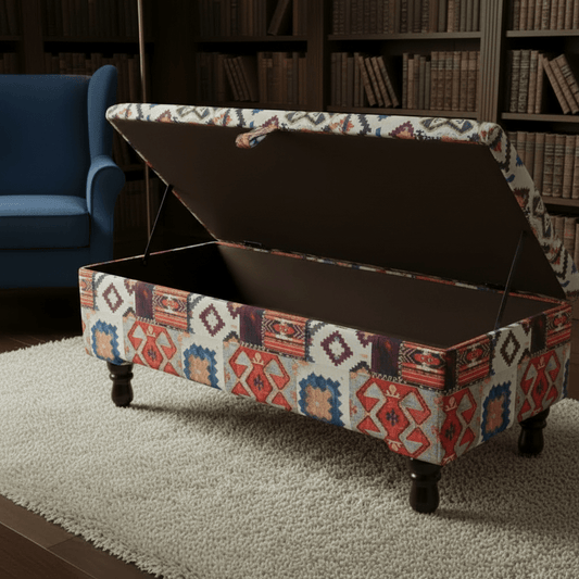 Contemporary Ottoman Blanket Box Hand - Finished UK Made - ISTOOLS