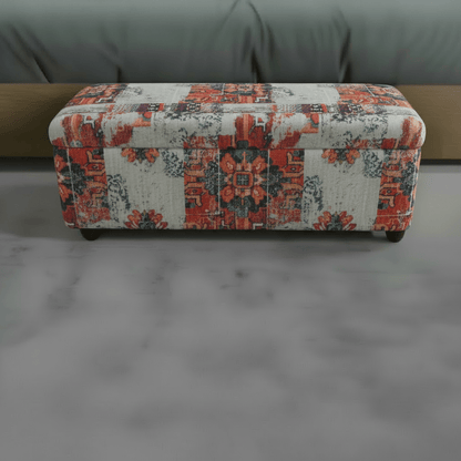 Contemporary Patterned End of Bed Ottoman Storage UK - ISTOOLS