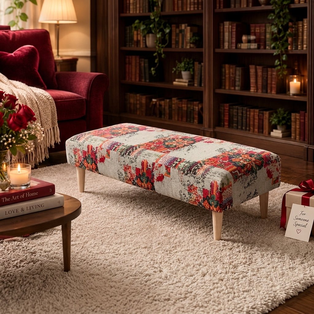 Contemporary Patterned Ottoman Storage Box UK Made - ISTOOLS