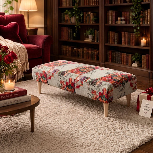Contemporary Patterned Ottoman Storage Box UK Made - ISTOOLS