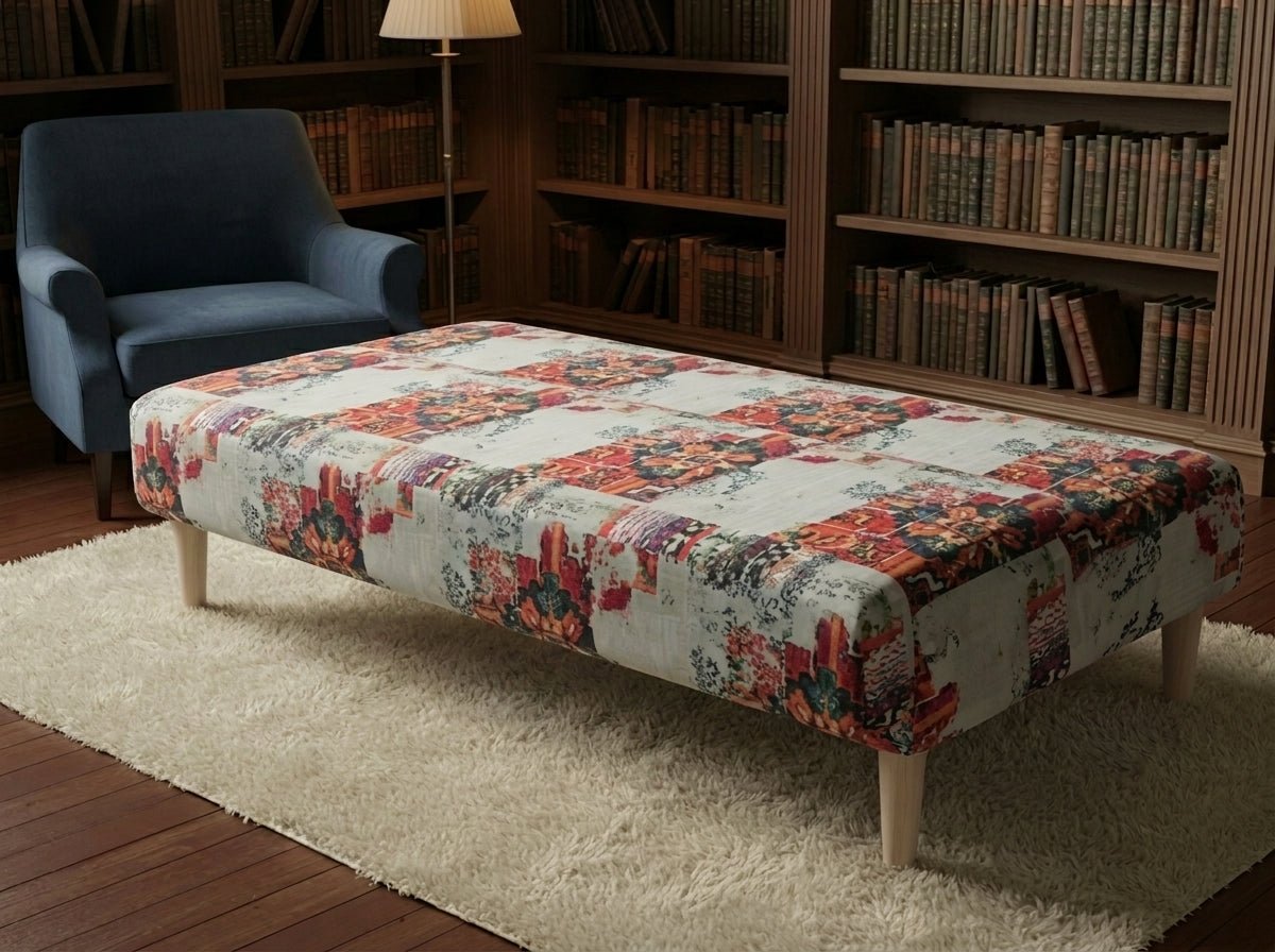 Contemporary Patterned Ottoman Storage Box UK Made - ISTOOLS